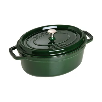 Staub La Cocotte ovaali pata valurauta 4,2 L. - Basilikanvihreä - STAUB