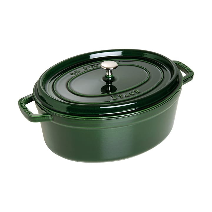 Staub La Cocotte ovaali pata valurauta 6,7 L - Basilikanvihreä - STAUB