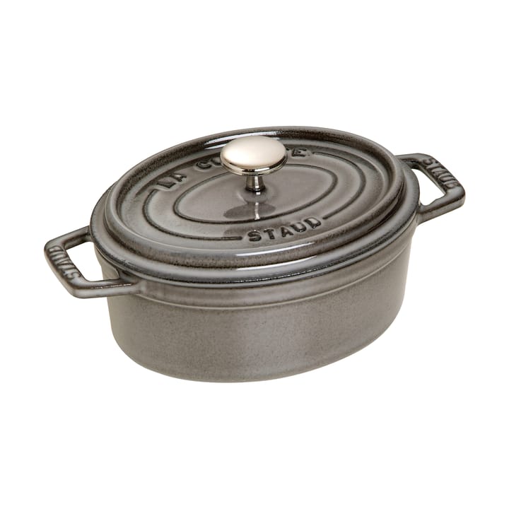 Staub La Cocotte oval gryta valurauta 1 L - Grafiitinharmaa - STAUB