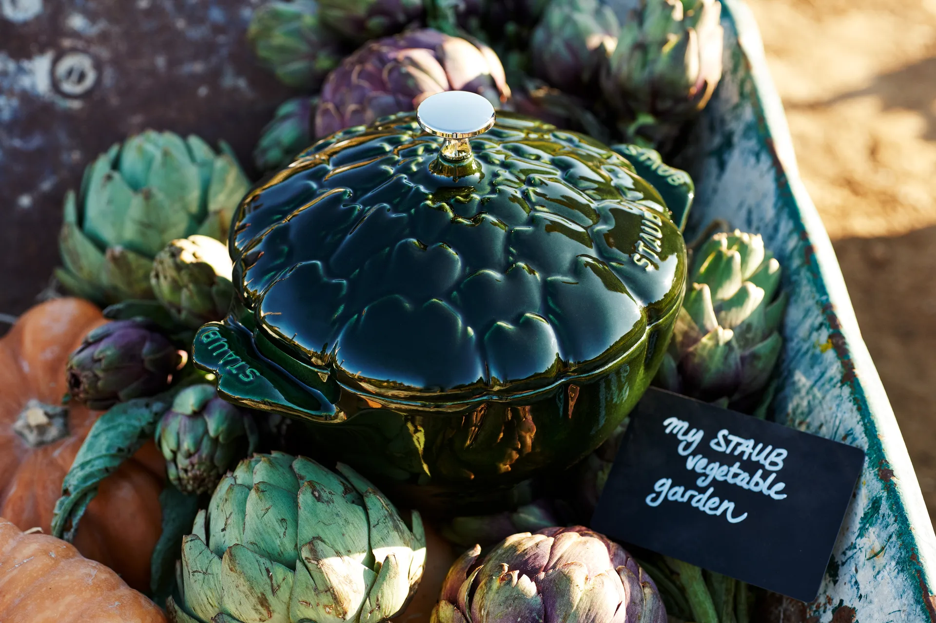 Staub La Cocotte pata artisokka 3 l, Basilikanvihreä STAUB