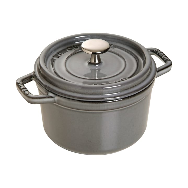Staub La Cocotte pyöreä kasari valurauta 0,8 L - Grafiitinharmaa - STAUB