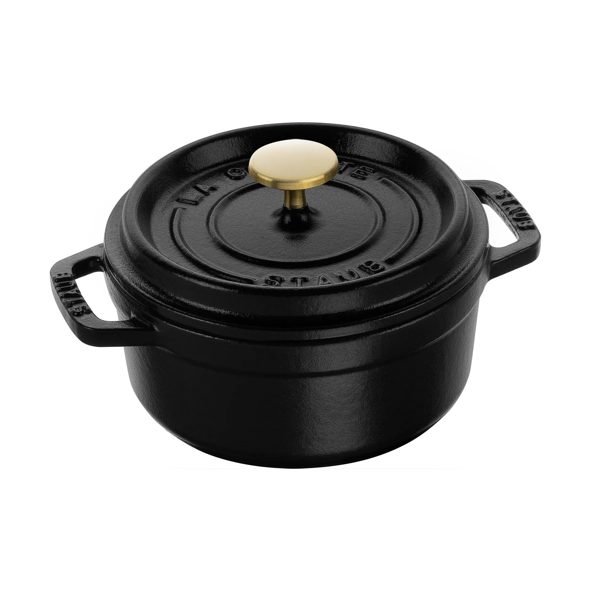 Staub La Cocotte pyöreä kasari valurauta 0,8 L, Musta STAUB