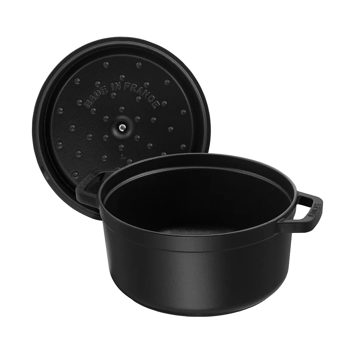 Staub La Cocotte pyöreä kasari valurauta 0,8 L, Musta STAUB