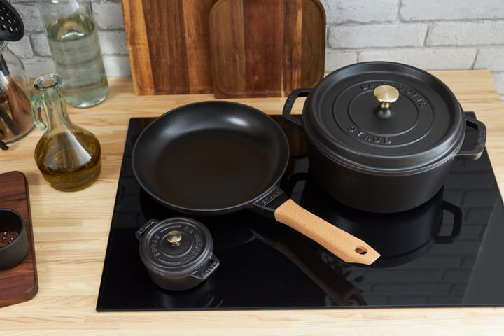 Staub La Cocotte pyöreä pata valurauta 0,25 L, Musta STAUB