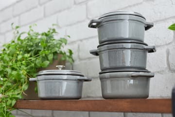 Staub La Cocotte pyöreä pata valurauta 1,2 L - Grafiitinharmaa - STAUB