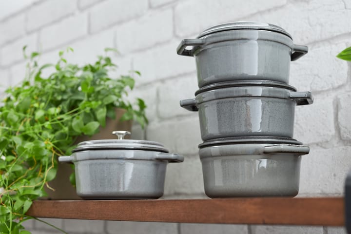 Staub La Cocotte pyöreä pata valurauta 1,2 L, Grafiitinharmaa STAUB