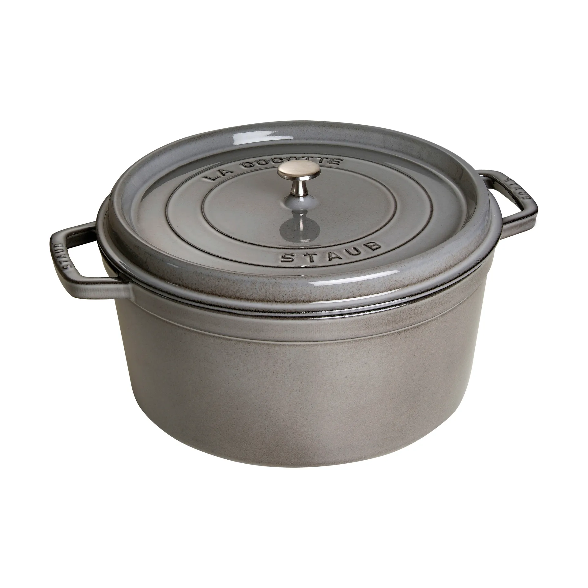 Staub La Cocotte pyöreä pata valurauta 12,6 L, Grafiitinharmaa STAUB