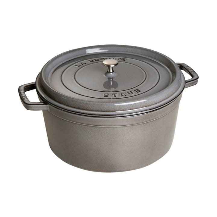Staub La Cocotte pyöreä pata valurauta 12,6 L - Grafiitinharmaa - STAUB