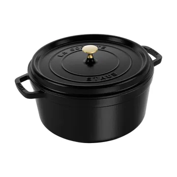 Staub La Cocotte pyöreä pata valurauta 12,6 L - Musta - STAUB