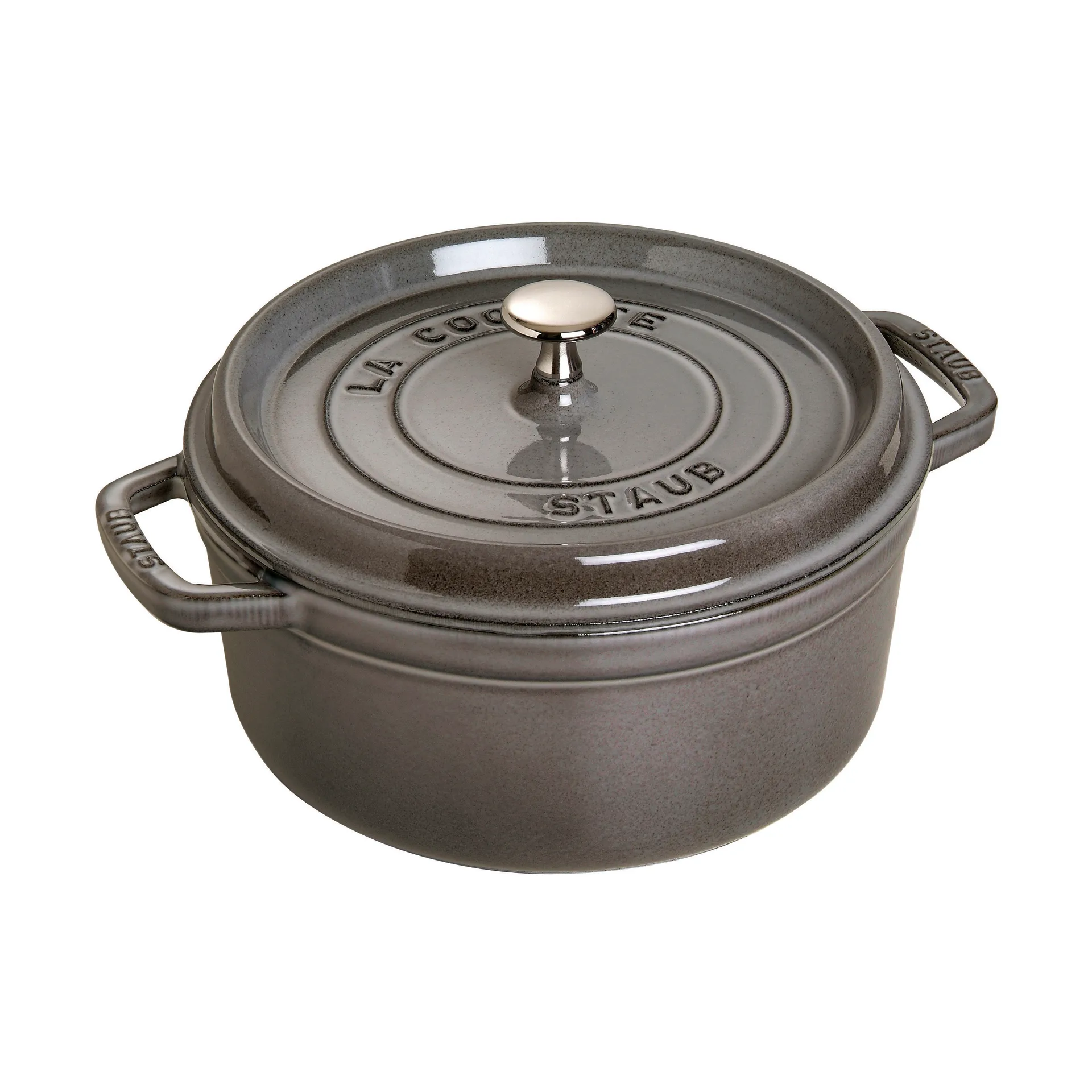 Staub La Cocotte pyöreä pata valurauta 1,7 L, Grafiitinharmaa STAUB