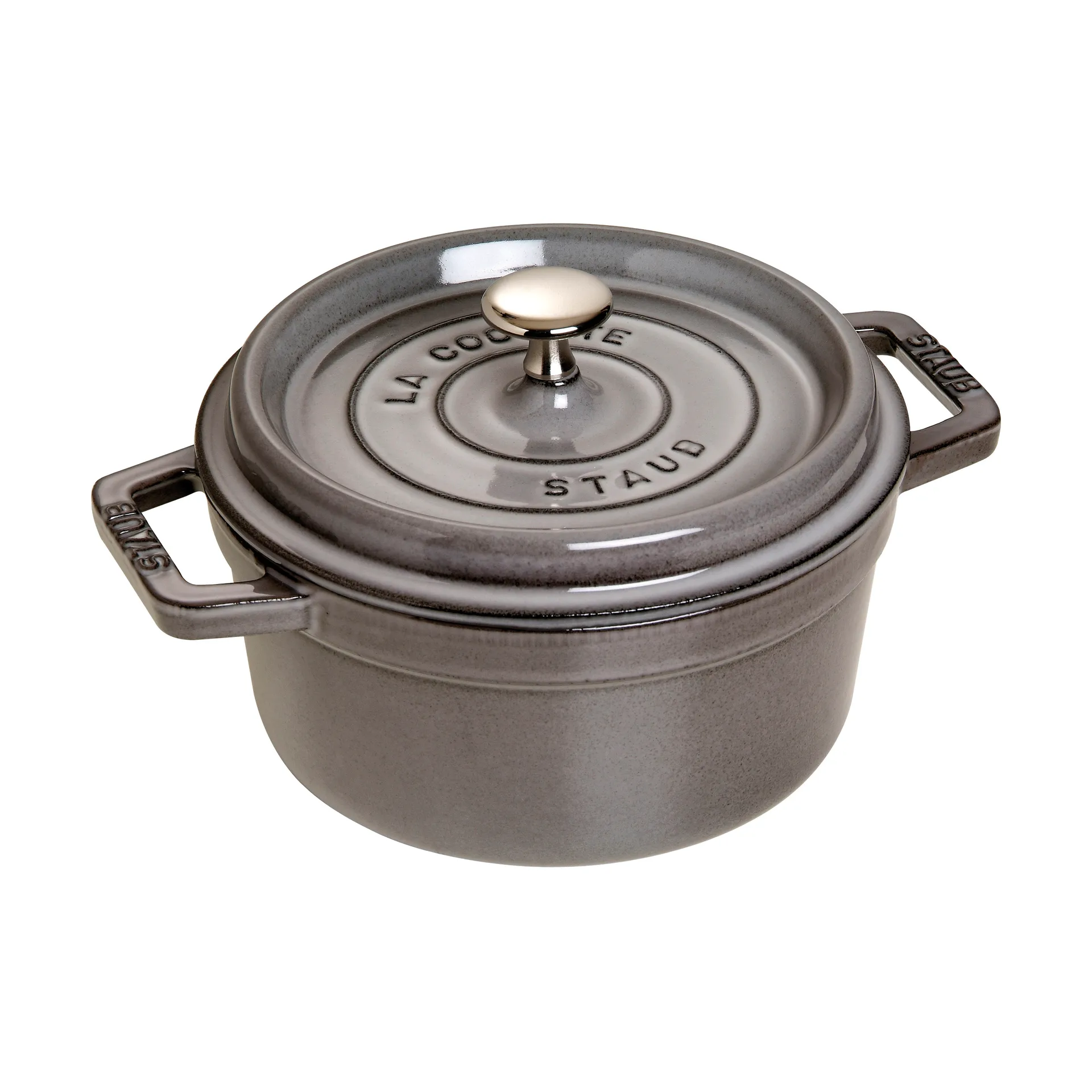 Staub La Cocotte pyöreä pata valurauta 2,2 L, Grafiitinharmaa STAUB