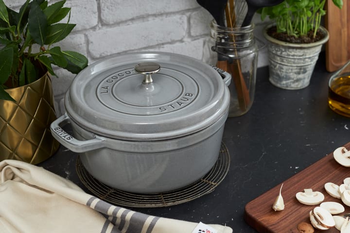 Staub La Cocotte pyöreä pata valurauta 2,2 L, Grafiitinharmaa STAUB