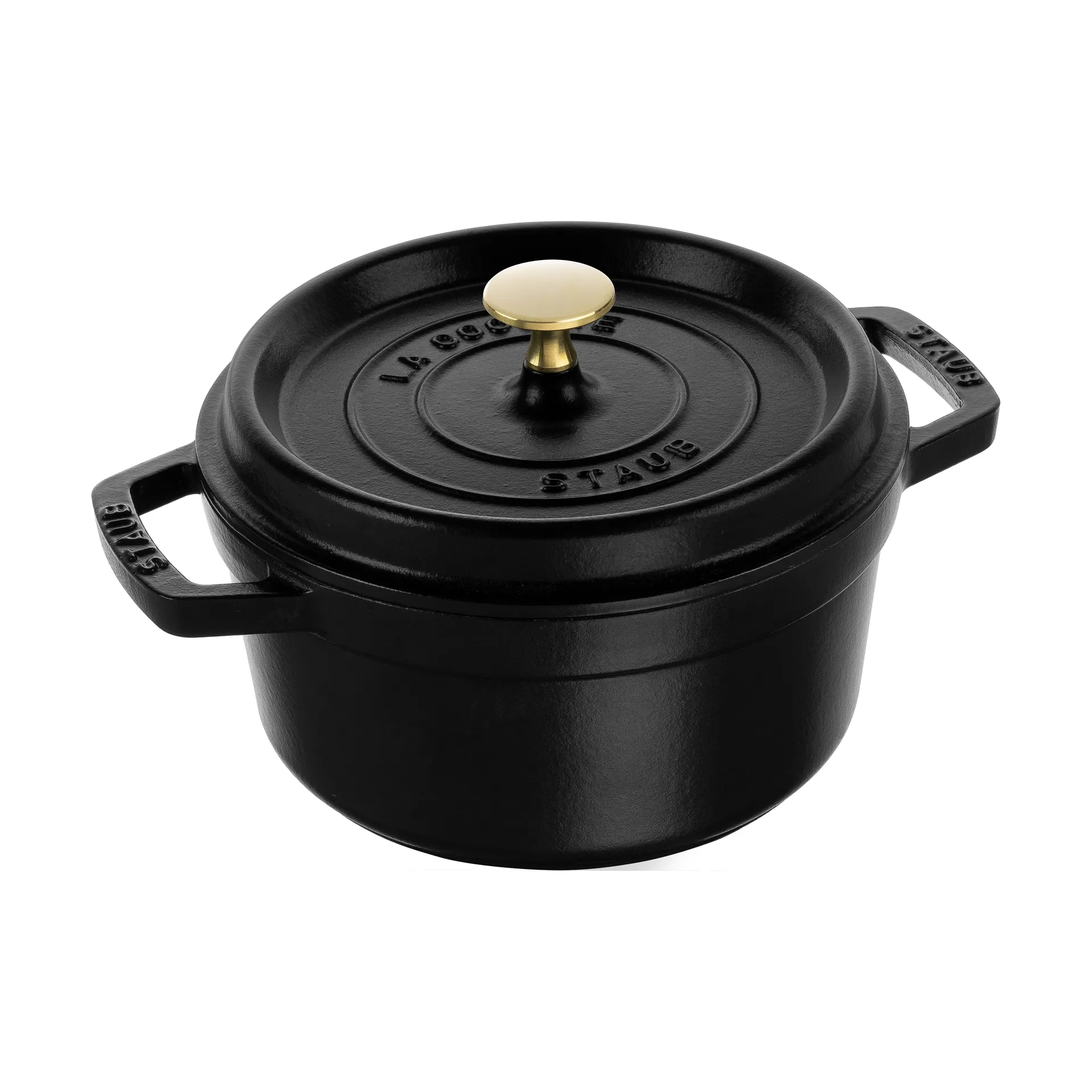 Staub La Cocotte pyöreä pata valurauta 2,2 L, Musta STAUB