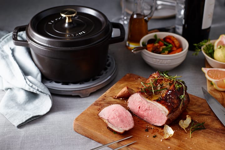 Staub La Cocotte pyöreä pata valurauta 2,2 L, Musta STAUB
