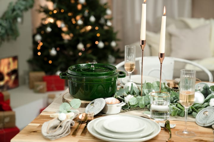Staub La Cocotte pyöreä pata valurauta 2,6 L, Basilikanvihreä STAUB