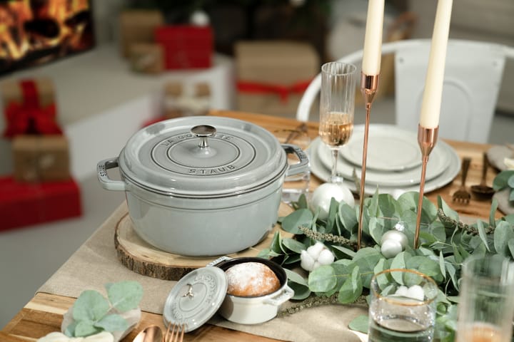 Staub La Cocotte pyöreä pata valurauta 2,6 L, Grafiitinharmaa STAUB