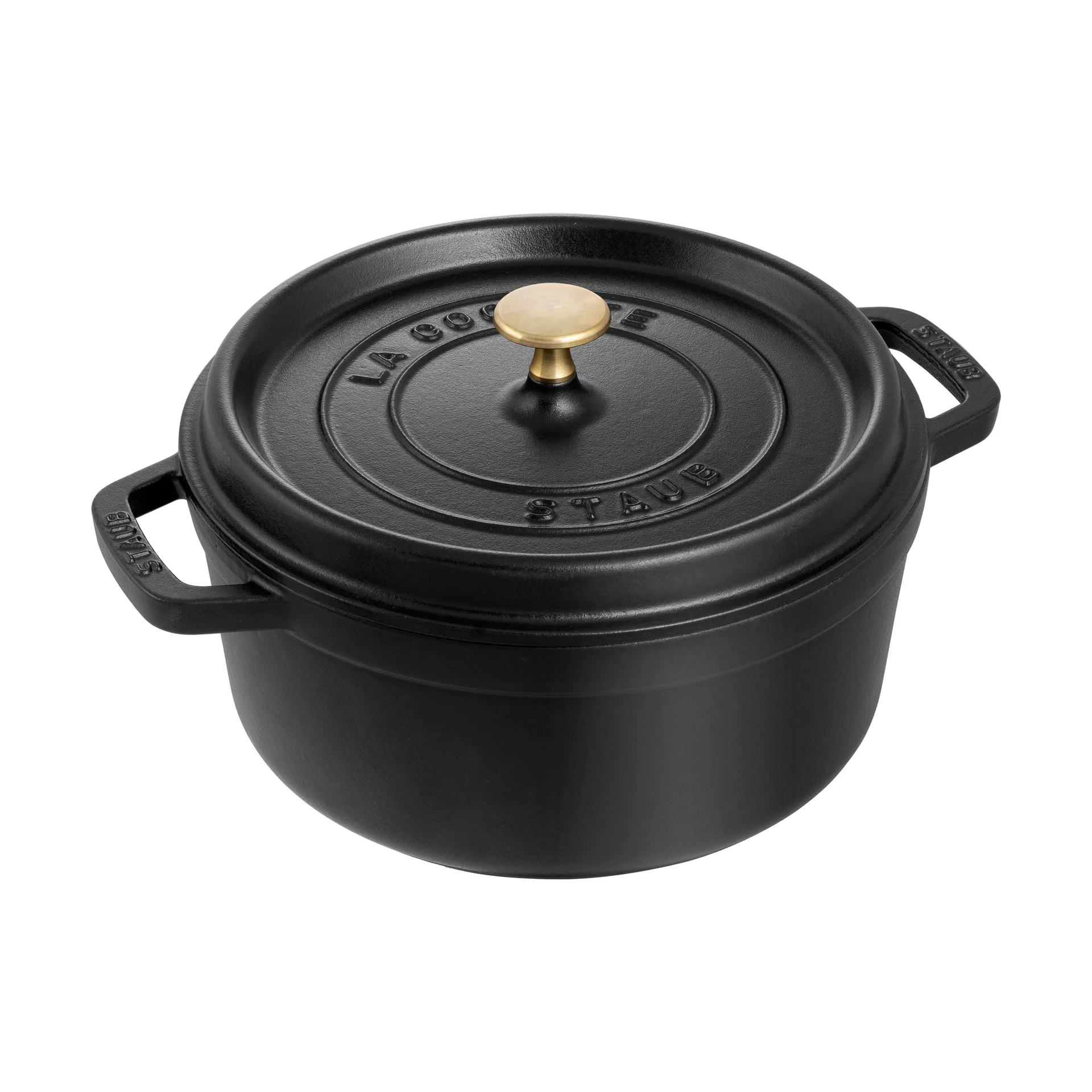 Staub La Cocotte pyöreä pata valurauta 2,6 L, Musta STAUB