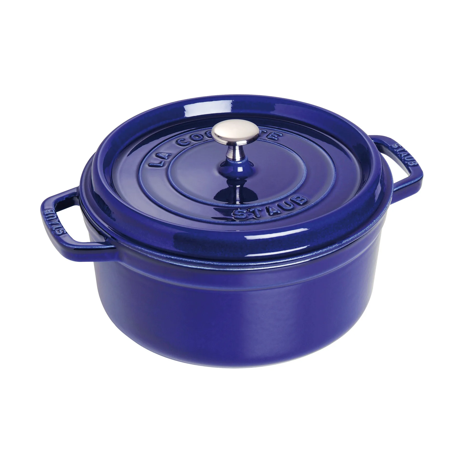 Staub La Cocotte pyöreä pata valurauta 2,6 L, Tummansininen STAUB