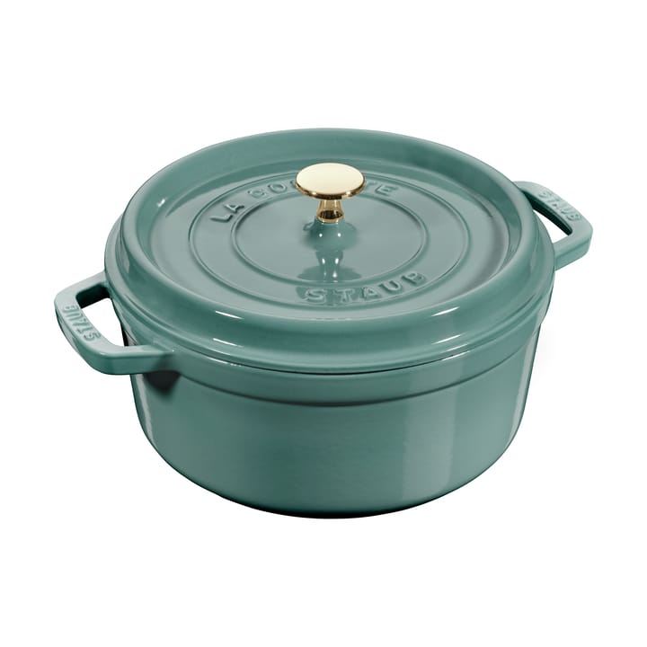 Staub La Cocotte pyöreä pata valurauta 3,8 L. - Eukalyptus puu - STAUB