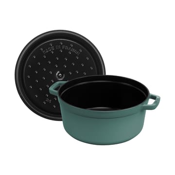 Staub La Cocotte pyöreä pata valurauta 5,2 L - Eukalyptus puu - STAUB
