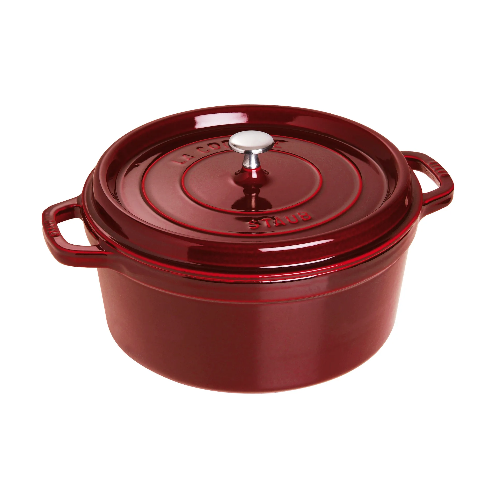 Staub La Cocotte pyöreä pata valurauta 6,7 L, Grenadiininpunainen STAUB