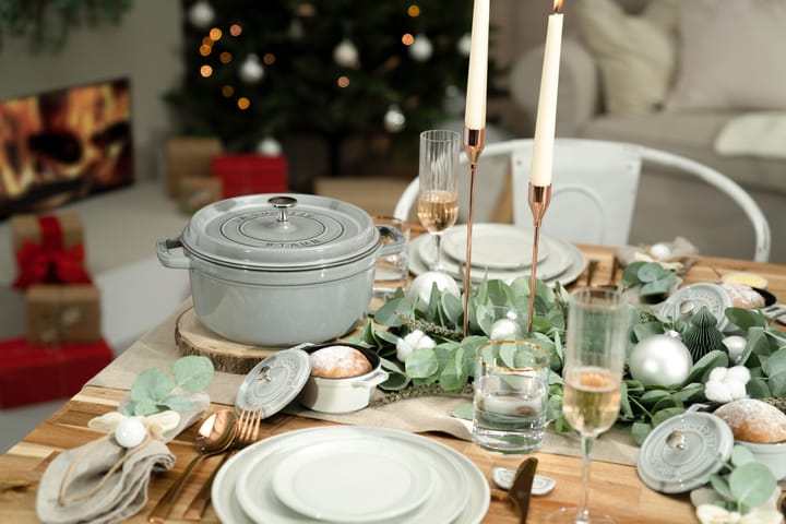 Staub La Cocotte pyöreä pata valurauta 8,4 L, Grafiitinharmaa STAUB