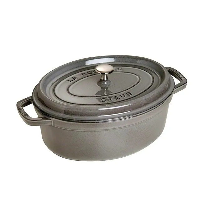 Staub ovaali pata valurautaa, 4,2 l, harmaa STAUB