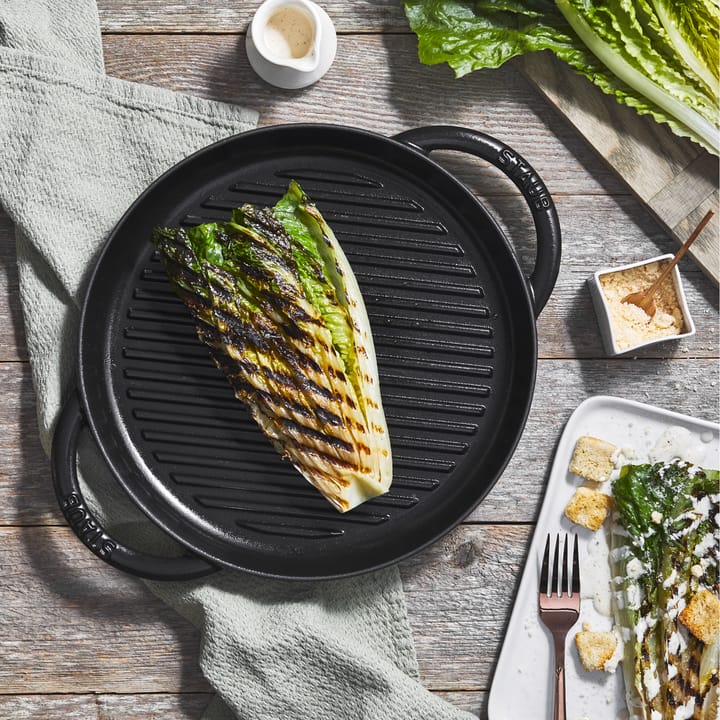 Staub Pure grillipannu valurauta pyöreä musta, Ø30 cm STAUB