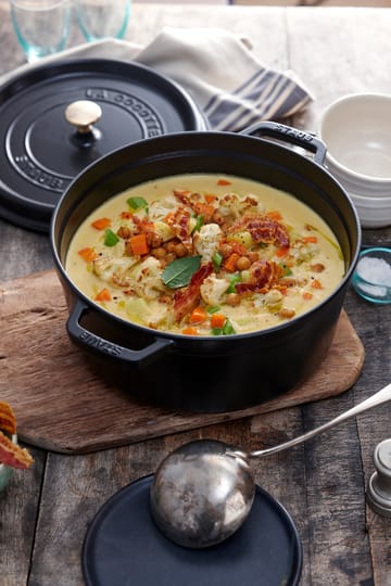 Staub pyöreä pata valurautaa, 6,7 l - musta - STAUB