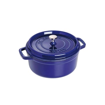 Staub pyöre�ä pata valurautaa, kolmikerroksinen emali, 3,8 l - tummansininen - STAUB