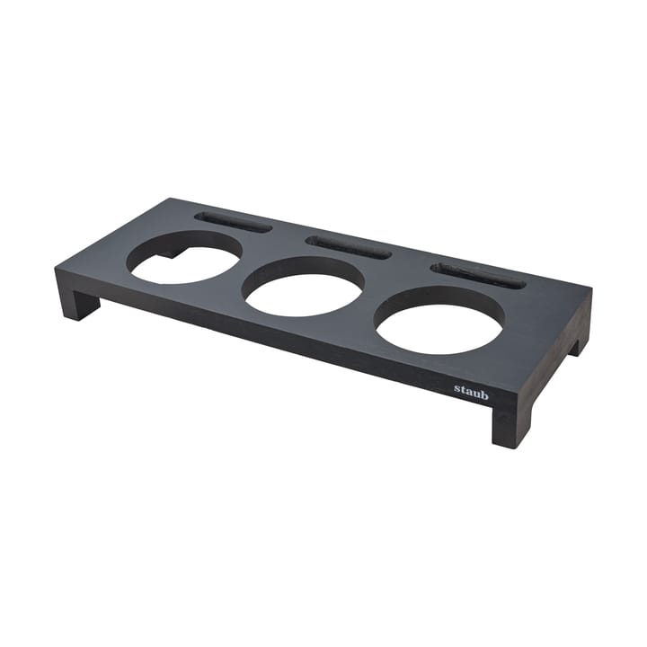 Staub tarjoiluteline 3 minikattilalle - Musta - STAUB