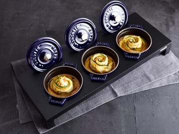 Staub tarjoiluteline 3 minikattilalle - Musta - STAUB