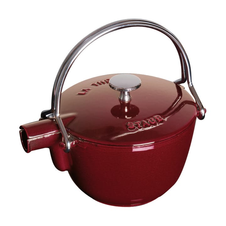 Staub teekannu valurauta pyöreä 1,15 L - Grenadiininpunainen - STAUB