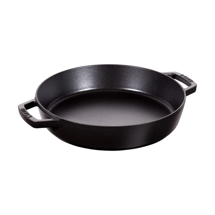 Staub traktööri pannun valurauta 2 kahvaa musta - Ø26 cm - STAUB