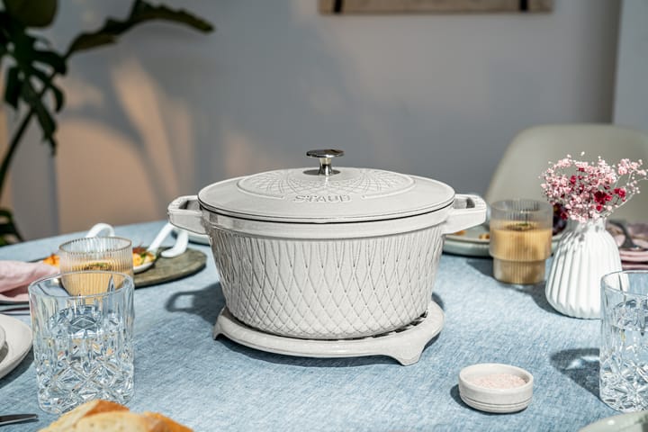 Staub Twister La Cocotte pata 4 L, White truffle STAUB