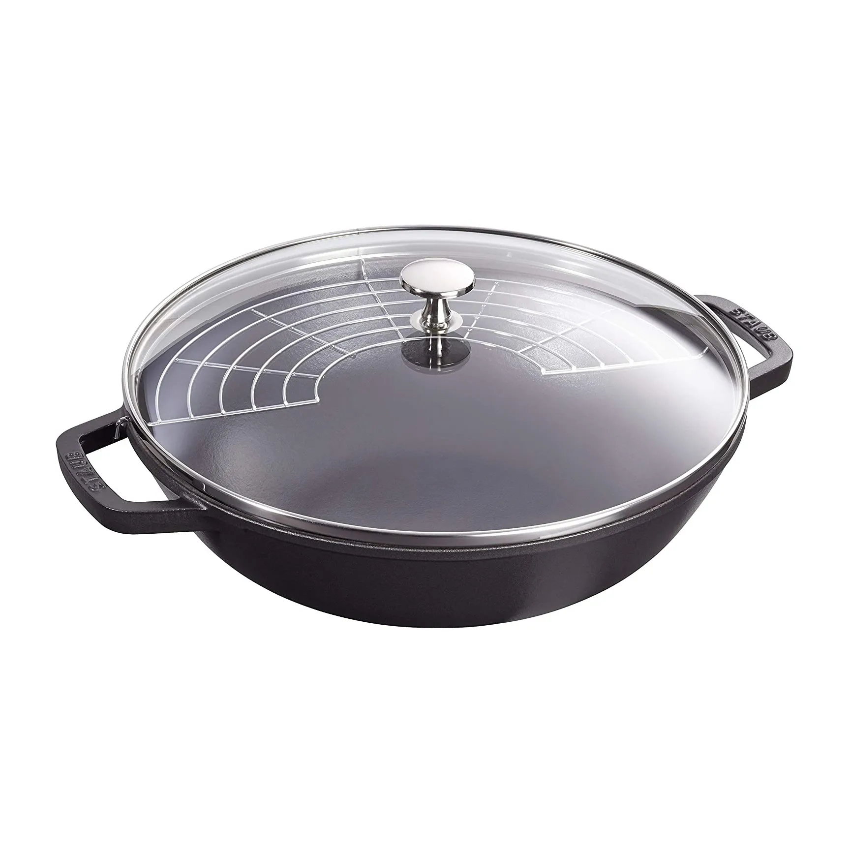 Wokkipannu lasikannella Ø30 cm 4,4 L, Musta STAUB
