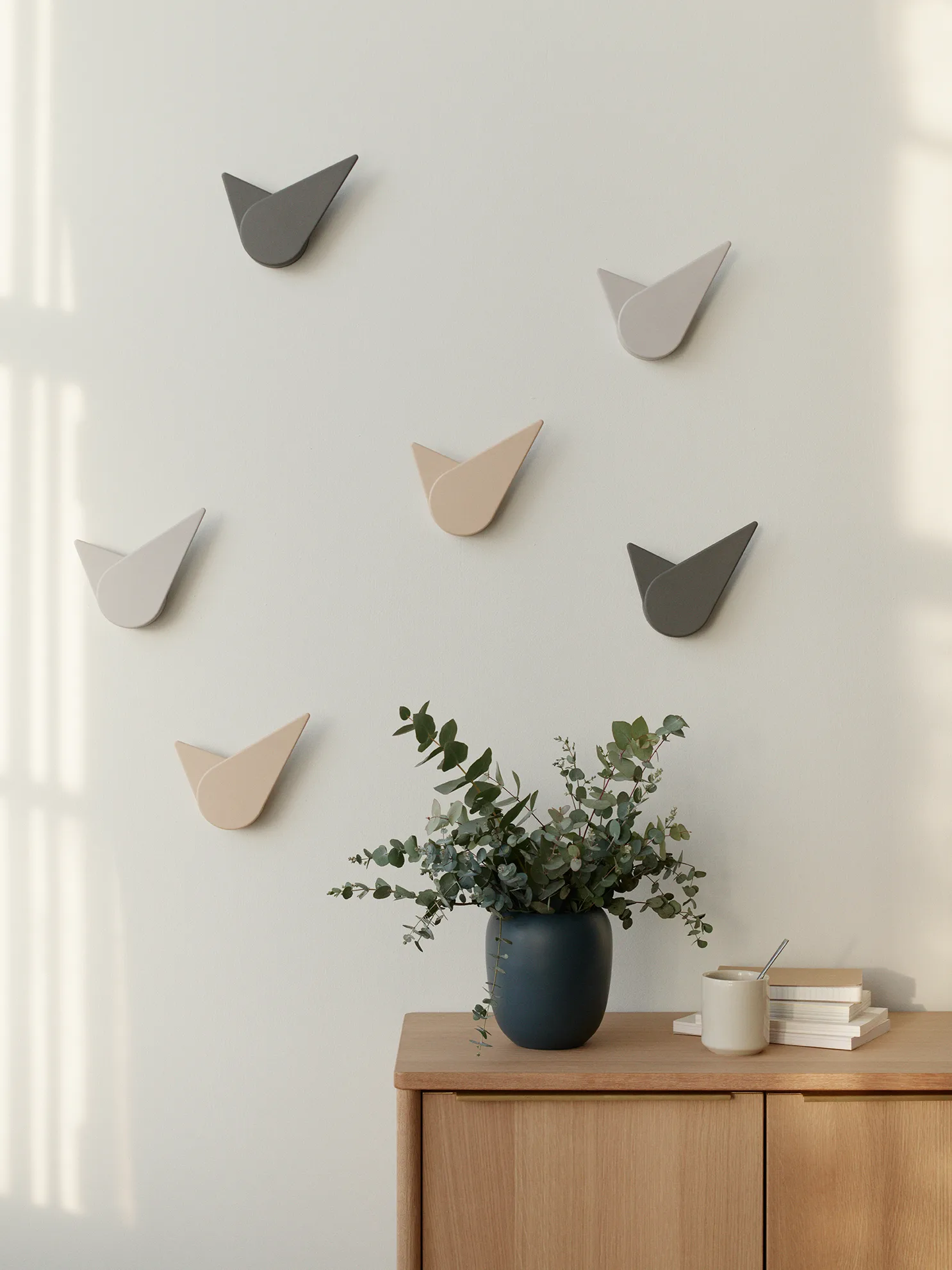 Birdie seinäkello 19,5 cm, Dark grey Stelton