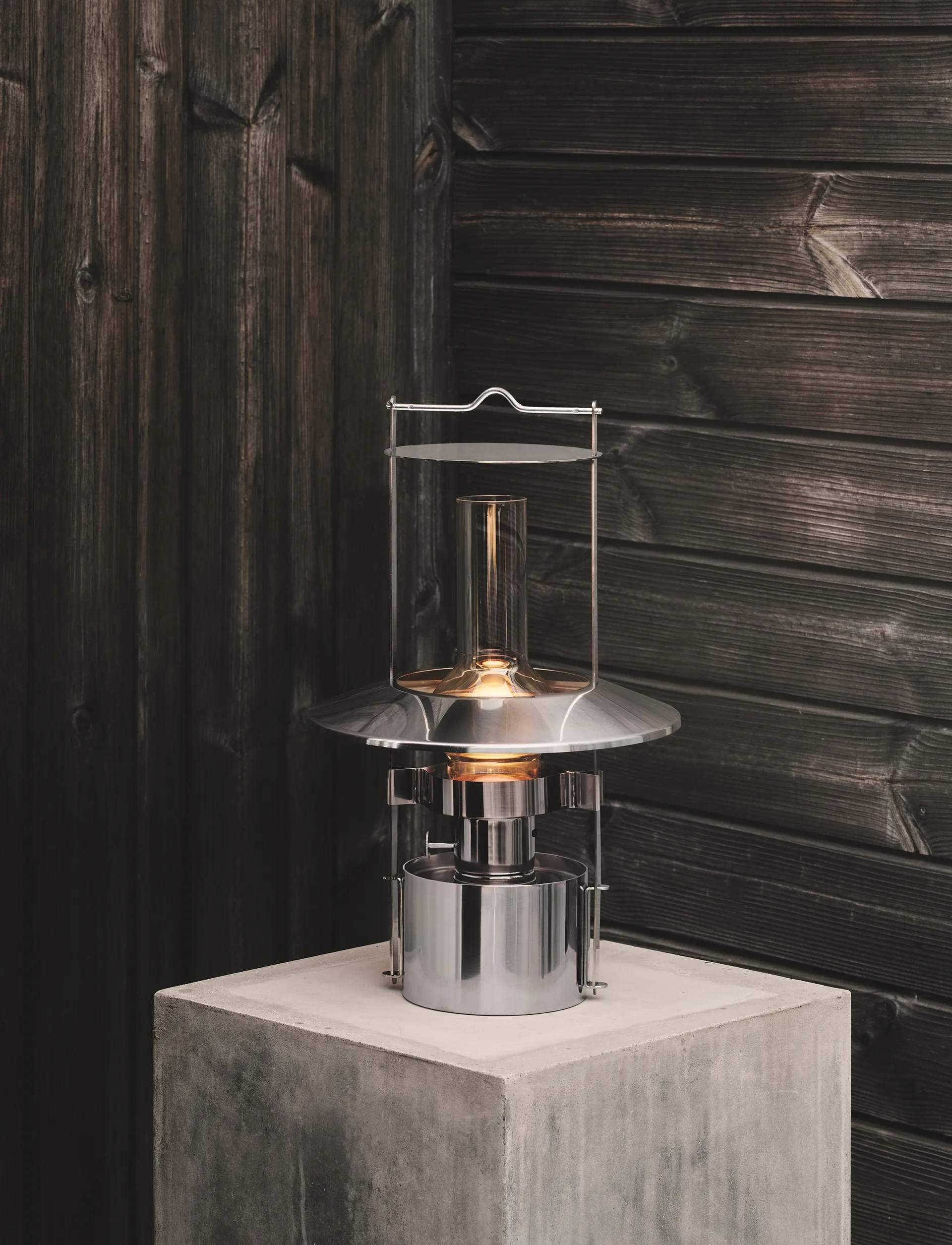 EM kannettava laivalamppu 43 cm., Teräs Stelton