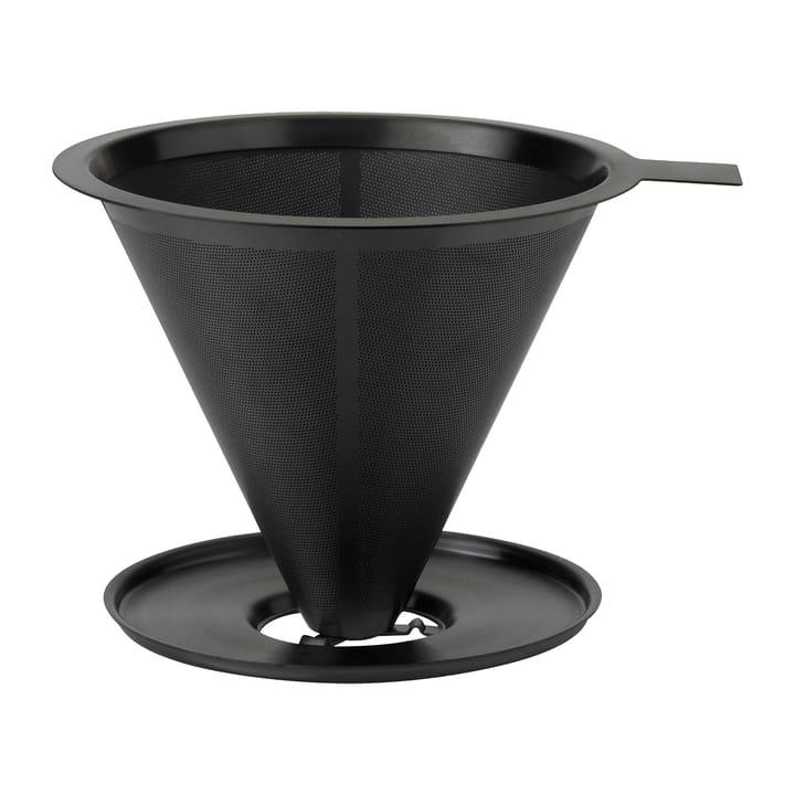 Nohr slow brew tiheäverkkoinen suodatinsuppilo kahville - Black metallic - Stelton