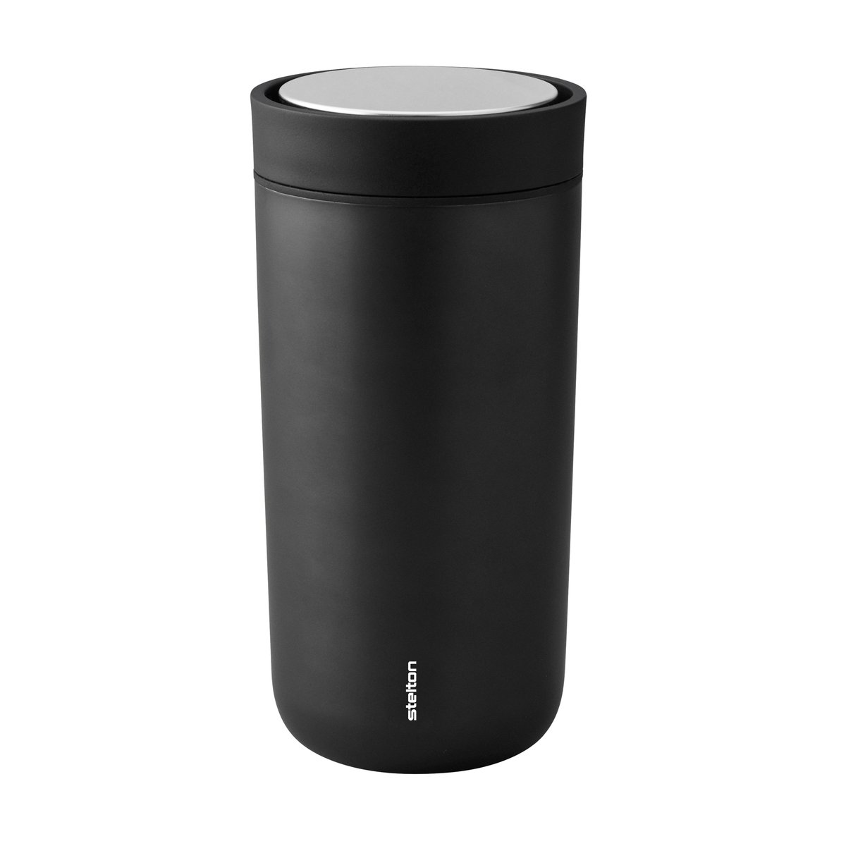 Stelton To Go Click muki 0,4 l Black metallic | Skandinaavinen Sisustus | Termosmukit | Musta