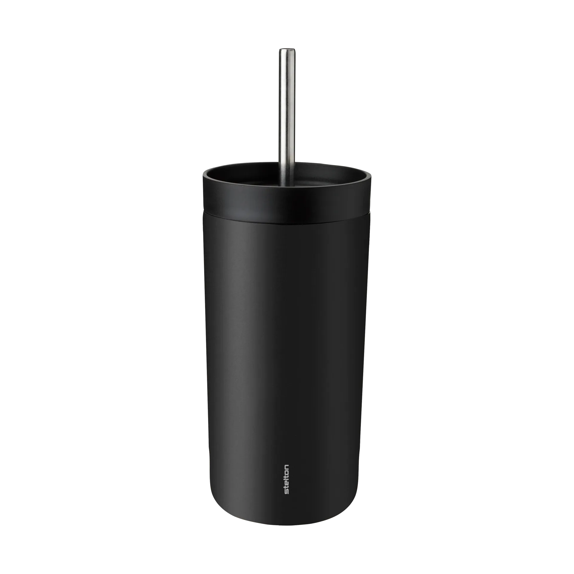 To Go Sip termosmuki pillillä 0,4 L, Soft black Stelton