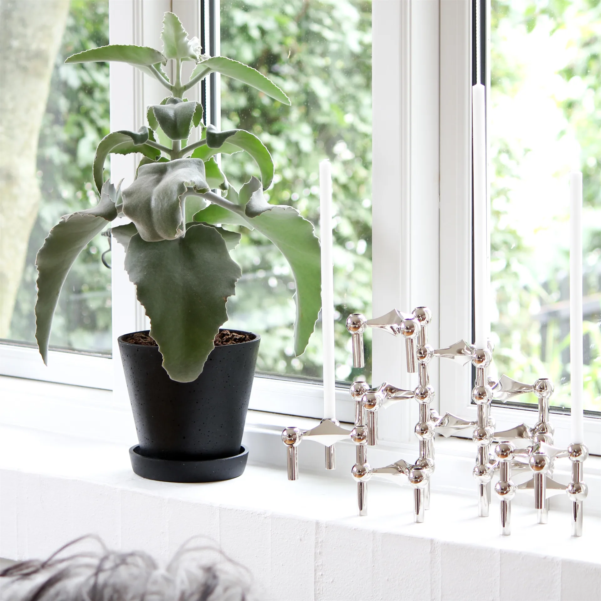 Nagel kynttilänjalka, kromi STOFF