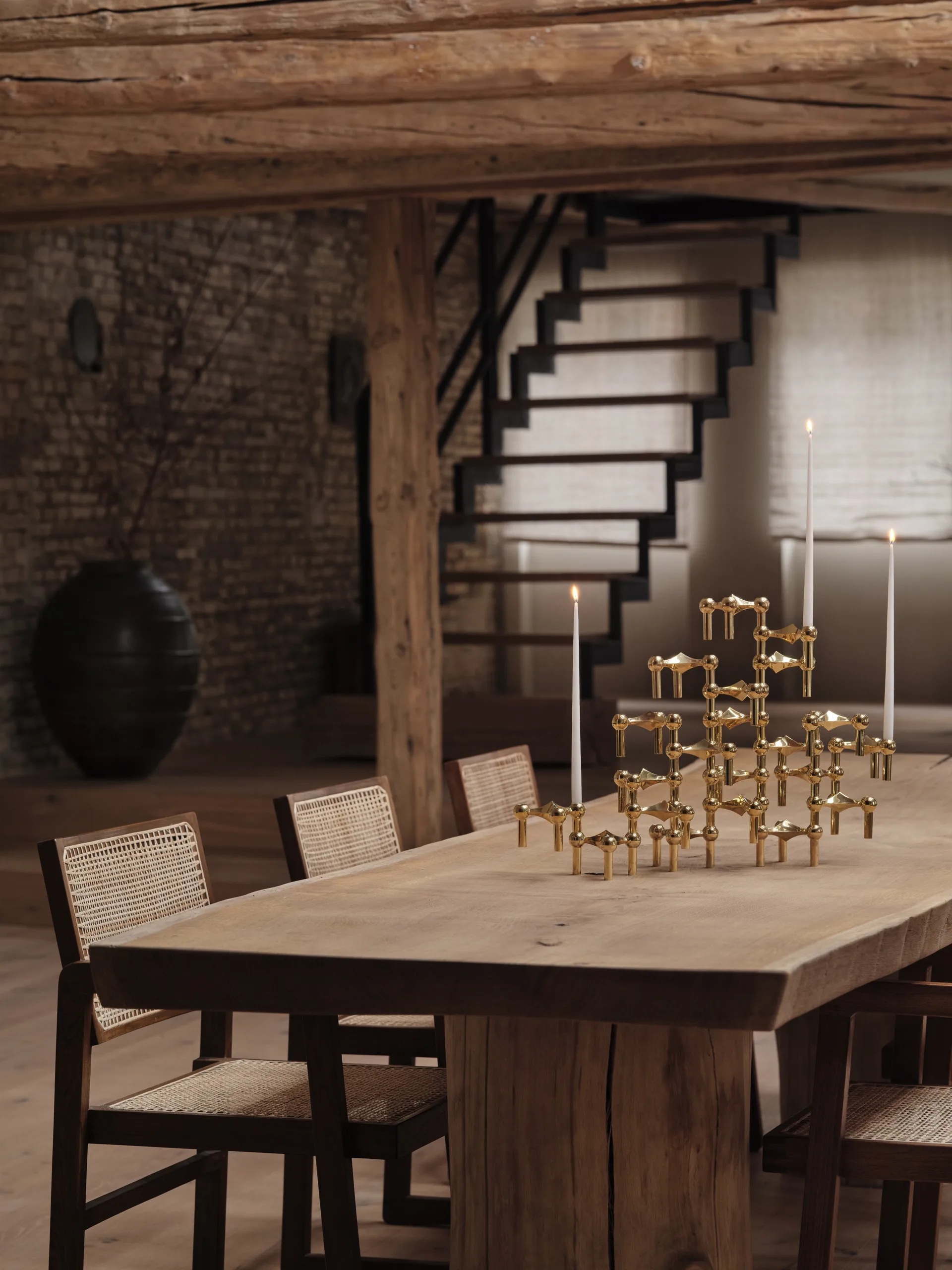 Nagel kynttilänjalka, messinki STOFF