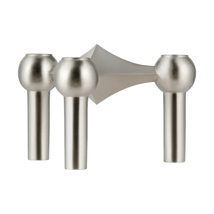 Nagel kynttilänjalka - Harjattu kromi - STOFF Nagel