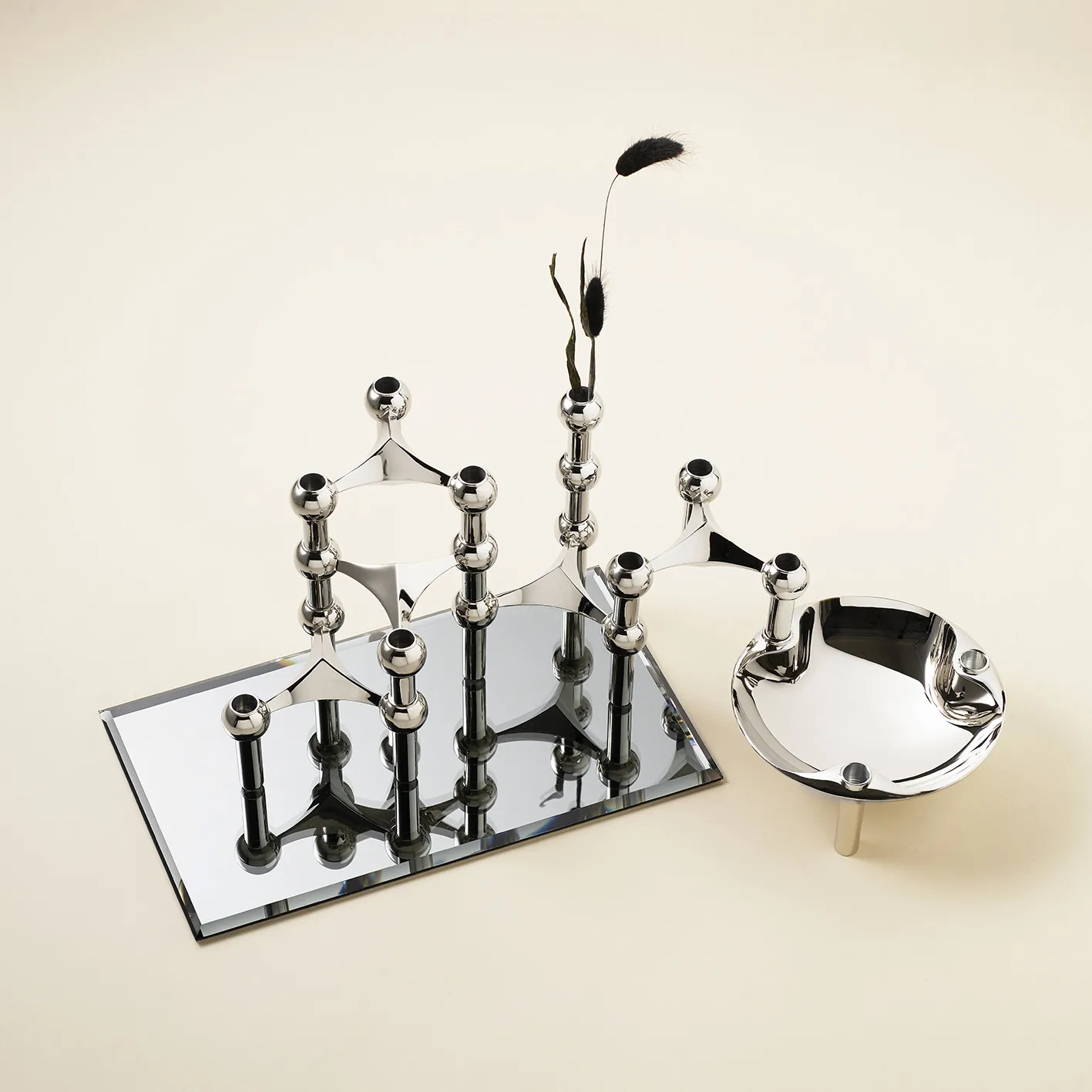 Nagel lasilevy rectangular, Smoked black STOFF Nagel