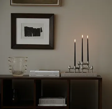 STOFF Nagel BMF -kynttilänjalka 3-pakkaus - Harjattu kromi - STOFF Nagel