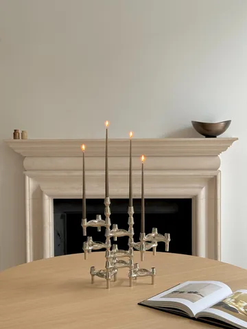 STOFF Nagel BMF -kynttilänjalka 3-pakkaus - Kromi - STOFF Nagel