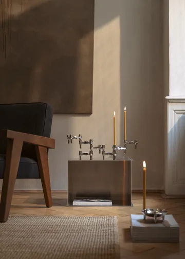 STOFF Nagel BMF -kynttilänjalka 3-pakkaus - Kromi - STOFF Nagel