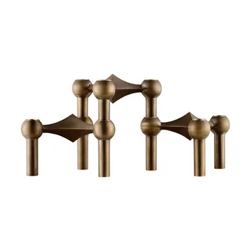 STOFF Nagel kynttilänjalka 3-pakkaus - Bronzed brass - STOFF Nagel