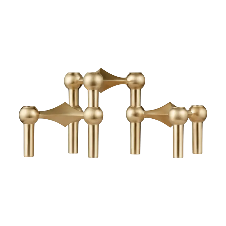 STOFF Nagel kynttilänjalka 3-pakkaus - Harjattu messinki - STOFF Nagel